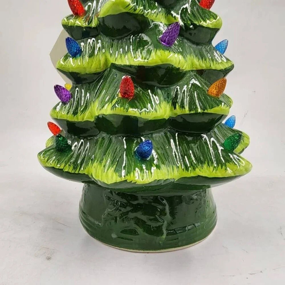 Mr Christmas Nostalgic Christmas Tree Table Decor One Size Green LED Lighting